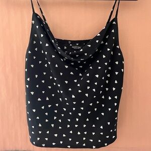 Nasty Gal Heart Print Cowl Neck Camisole